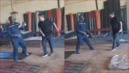 A Chinese employer was captured in a viral clip assaulting an employee in Eldoret.